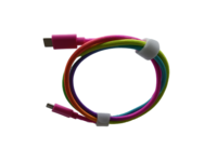 Kabel pengisi daya Cepat tembaga polos 30AWG kawat kepang Tipe C ke Tipe C warna-warni dengan harga kompetitif untuk transmisi Data