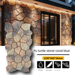 Panel decorativo de piedra con diseño de tortuga, piedra cultural para paredes exteriores, panel decorativo de piedra para hoteles y villas. - Product Image 6