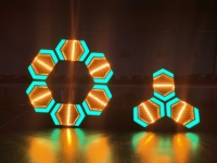 Luz LED RGB de Matriz para Interiores - 150W, Blanco Cálido, Píxel Auxiliar de Aleación de Aluminio, Regulable DMX512, Control de Segmentos de 8 Vías, Iluminación de Escenario