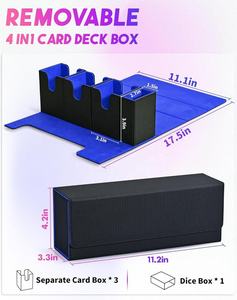 Caja Doble Torson T230 al por Mayor para Cartas Coleccionables y de Juego, con Cubierta Extraíble de Cuero PU 4 en 1 - Product Image 4