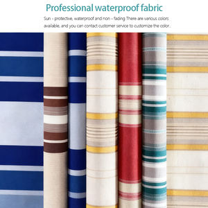 Auvent électrique rétractable moderne à bras incurvé, télécommande, étanche, acrylique, montage au plafond - Product Image 5