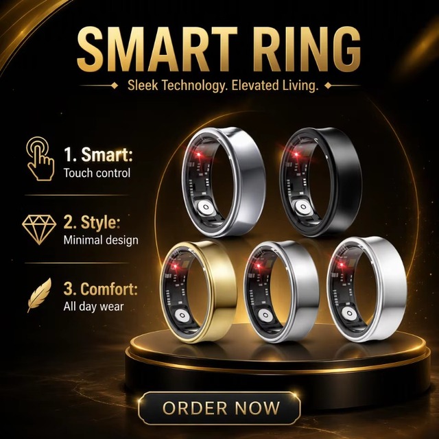 Factory Titanium Alloy Smart Ring with Temperature Blood Oxygen Heart Rate Sleep Monitor AI Fitness Tracker IP68 Waterproof Case