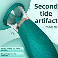 Best-seller Amazon : Dildo vibrant étanche à stimulation lingual et succion pour femmes ; Jouet sexuel pour adultes, masseur et masturbateur