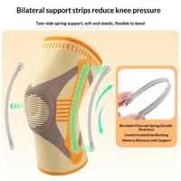 Genouillères élastiques tricotées sur mesure avec support rotulien respirant en silicone, idéales pour la course, le basketball et la corde à sauter