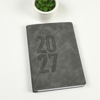 Petit MOQ, agenda quotidien personnalisé, couverture en cuir PU souple, onglets mensuels, 365 jours, agenda 2027 A5, carnet de notes à prix avantageux