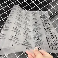 Amostra grátis etiquetas de cuidados de lavagem impressão de calor transferências de ferro na camiseta etiquetas