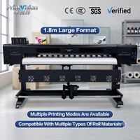 Impresora Eco Solvente de 1.8m (1880mm) con Doble Cabezal Epson XP600 y Placa Hoson para Impresión de Banners Flexibles y Adhesivos de Gran Formato