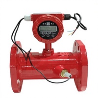 Débitmètre ultrasonique numérique à batterie en fonte ductile haute précision Hong'an DN100 pour applications incendie