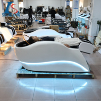 Lit de lavage électrique pour salon de coiffure avec massage et hydrothérapie pour la tête - Offre spéciale