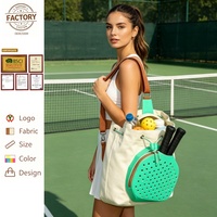 Sac de transport thermique de haute qualité pour raquettes de pickleball avec poche pour bouteille d'eau, personnalisable, double compartiment, étanche, bandoulière