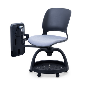 Chaise de formation Sanxin de style moderne avec tablette d'écriture, chaise d'étudiant pour salle de formation <span class=keywords><strong>scolaire</strong></span> avec porte-livre, chaise de bureau pivotante - Product Image 3