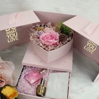 Boîte à fleurs en forme de cœur de luxe en gros, en carton, pour mariage, Saint-Valentin et autres occasions