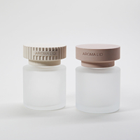 Diffuseur d'arômes portable en verre avec couvercle en plâtre de diatomite, flacon vide pour huiles essentielles, parfum longue durée, désodorisant pour la maison et la voiture