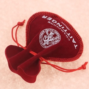 Biểu Tượng Tùy Chỉnh Nhung Dây Kéo Túi Da Lộn Nhung Đồ Trang Sức Quà Tặng Bao Bì Túi <span class=keywords><strong>Pouch</strong></span> Với Chuỗi Đối Với Trang Sức Hiển Thị - Product Image 3