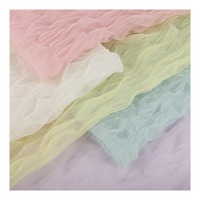Tissu en dentelle 20D respirant 35 g/m² ultra-fin 100 % polyester pour doublure ou vêtement, tissu en mousseline de soie doux comme de la soie