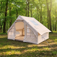 Grande tente de fête gonflable portable, imperméable, avec poteaux pneumatiques, pour le camping familial en plein air et les voyages