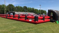 Vente chaude jeux de sport de plein air durables savon de terrain de football gonflable arène de terrain de football super glissante et amusante