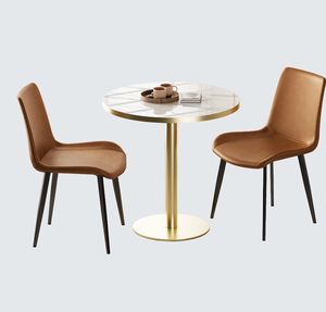 Chaises de salle à manger modernes et confortables en cuir et tissu pour un ensemble de salle à manger de luxe pour la maison, l'hôtel et l'appartement - Product Image 2