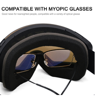 Lunettes de ski magnétiques d'extérieur anti-rayures avec sangle réglable en TPU, coupe-vent, vente en gros OEM ODM du fabricant