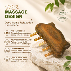 Outil de massage premium à cinq griffes pour la relaxation de la tête, le remodelage du visage et les applications d'acupression beauté - Product Image 4