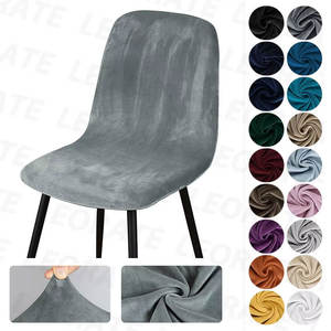 Nhà Máy Bán Nhung Hiện Đại Phổ Kích Thước Ngắn Trở Lại Ghế Bìa Ghế Đàn Hồi Ghế Slipcovers Cho Phòng Ăn Thanh Văn Phòng Ghế Cánh Tay - Product Image 3