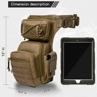 Sac de Cuisse Tactique Camouflage Imperméable pour Randonnée en Plein Air, Pochette Multifonctionnelle avec Fermeture Éclair et Coussin d'Air