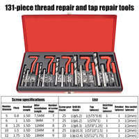 Kit d'outils de réparation de filetage de véhicule de haute qualité 131 pièces clé à tarauder et manchon de vis de taraudage pour réparation