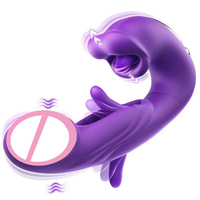 Großhandel 3-in-1 USB-Vibrator für Frauen mit 7 Frequenzen, G-Punkt-Stimulation, neues Modell für den Außenhandel, Mundklappen-Zungen-Vibrator