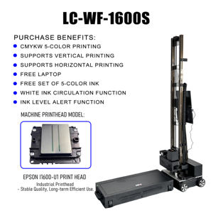 เครื่องพิมพ์ UV อิงค์เจ็ท2-in-1 2026 LC ติดผนังและพื้นพร้อมหัว DX7สำหรับท่อผนังแบบสากลและการพิมพ์ใบเสร็จ - Product Image 4