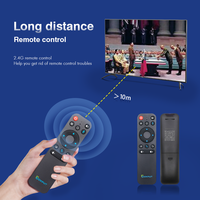 BOXPUT BPR1S Plus Télécommande vocale intelligente BT5.0 avec apprentissage IR et souris aérienne pour Android TV Box H96 Max, TV Stick, Mi Box
