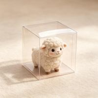 Boîte d'emballage carrée transparente en PVC personnalisable pour jouets de décompression avec logo imprimable pour supermarchés et épiceries