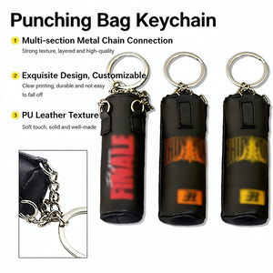 Custom PU Leather <strong>Boxing</strong> Gloves Punching Bag Keychain 3D Mini Sandbag Gym Sport Key Chain As a <strong>Boxing</strong> Gym Souvenir Keyring <strong>Gift</strong> - Product Image 4