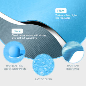 LOGOTIPO gratis Stock de alta calidad antideslizante Fitness logotipo personalizado impreso duradero viaje largo ecológico 6mm antideslizante TPE Yoga Mat - Product Image 4