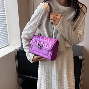 Lady Fashion Chain Crossbody Bag Single Shoulder Small <b>Square</b> Zip Closure Portable Water Resistant Women's Bags Tanjing - Product Image 4