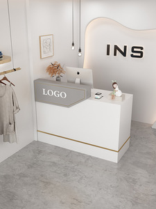 Latest Design Wood Beauty Salon Reception <b>Desk</b> for Hospital Gym Mall School Hotel Use Modern Contemporary Commercial Furniture - Product Image 5
