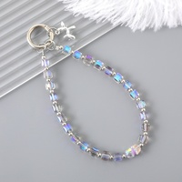 Accessoire de décoration créatif pour téléphone : Pendentif en perles de cristal fait main, style luxe léger, polyvalent, pour coque de téléphone et porte-clés