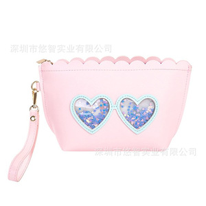 Cute candy-colored cosmetic bag with custom logo, portable travel cosmetic PU <b>storage</b> bag, <b>toiletry</b> bag - Product Image 5