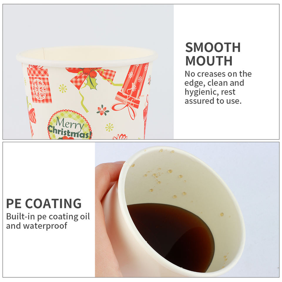 6oz 8oz 12oz disposable ripple pe coated for hot drinks paper coffee cup
