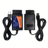 Herramienta de Diagnóstico Universal para Automóviles USB ELM327 V1.5, Cable de Interfaz OBD2 de 16 Pines para PC