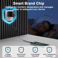 Chargeur mural rapide USB-C GaN 35W TKT avec câble intégré et port USB-A, adaptateur d'alimentation pour téléphone portable et ordinateur portable, certifié CE RoHS, chargeur en vrac