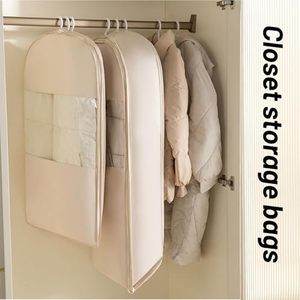 <span class=keywords><strong>Housse</strong></span> de rangement pour vêtements suspendue et compressible, gain de place, personnalisée, pour manteaux, doudounes, avec fenêtre transparente - Product Image 2