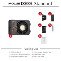 ZHIYUN MOLUS X100 100W COB LED lumières vidéo photographie éclairage lampe pour la prise de vue photographique en direct