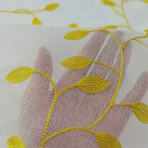 Cortina de tela de gasa bordada de hilo Basecharin para sala de estar, superventas, 2 uds., 2017 - Product Image 4