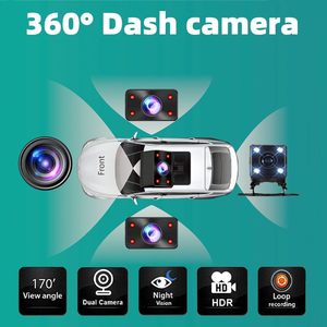 Cámara <span class=keywords><strong>para</strong></span> Vehículo 2K <span class=keywords><strong>de</strong></span> 5 Canales, Quad HD 360 °   Cámara <span class=keywords><strong>de</strong></span> Visión Panorámica Delantera, Trasera, Izquierda, Derecha e Interior <span class=keywords><strong>para</strong></span> Automóvil, <span class=keywords><strong>Pantalla</strong></span> <span class=keywords><strong>de</strong></span> 2.0 Pulgadas - Product Image 2