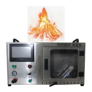 Aparato automático de prueba de inflamabilidad de tela textil ASTM D 1230 de 45 grados más vendido para prueba de fuego de laboratorio NFPA 702