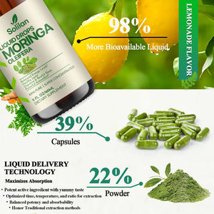 Жидкие капли с экстрактом листьев органической моринги (Moringa Oleifera) от производителя OEM, для улучшения здоровья и энергии, с экстрактом корня куркумы. - Product Image 5