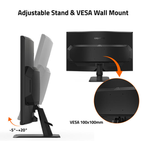 จอมอนิเตอร์เกมมิ่ง <span class=keywords><strong>GIGABYTE</strong></span> GS32QC ขนาด 32 นิ้ว VA 1500R แบบโค้ง - ความละเอียด QHD 2560x1440 - 165Hz/OC 170Hz - 1ms MPRT - รองรับ AMD FreeSync Premium - DP - สีดำ - Product Image 3