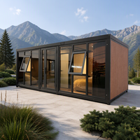 Maison conteneur pliable avec salle de bain 20FT 1 chambre 600 mm de largeur de vanité Résidentiel Granny Flat Clôture de piscine Installation rapide latérale