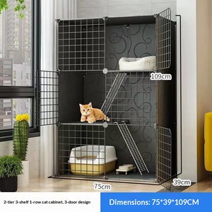 <strong>Large</strong> Cat Stainless Steel Cages Metal <strong>Kennel</strong> Folding Pet Cage Metal Chinchilla Cage - Product Image 4