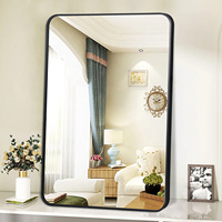 Grand miroir mural moderne en fer doré pour la décoration de la maison du salon |   Art mural en verre design